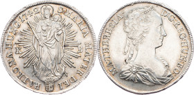 Maria Theresia, 1 Thaler 1742, KB, Kremnitz Maria Theresia, 1 Thaler 1742, KB, Kremnitz, Dav. 1125|nice quality, toned; EF

Grade: EF