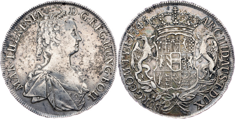 Maria Theresia, 1 Thaler 1745, Vienna Maria Theresia, 1 Thaler 1745, Vienna, Dav...