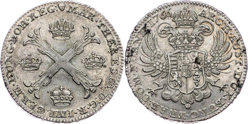 Maria Theresia, 1 Thaler 1766, Brussels Maria Theresia, 1 Thaler 1766, Brussels,...