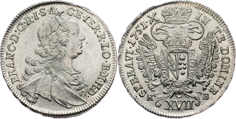 Franz I. Stephan, 17 Kreuzer 1751, KB, Kremnitz Franz I. Stephan, 17 Kreuzer 175...