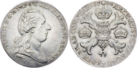 Joseph II., 1 Thaler 1784, Brussels Joseph II., 1 Thaler 1784, Brussels, Dav. 1284|scratchies; EF

Grade: EF
