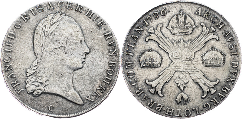 Franz I. (II.), 1 Thaler 1796, C, Prague Franz I. (II.), 1 Thaler 1796, C, Pragu...