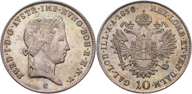 Ferdinand V., 10 Kreuzer 1838, C, Prague Ferdinand V., 10 Kreuzer 1838, C, Prague, Fruh. 851|Beautiful toning, mint luster; aUNC/UNC

Grade: aUNC/UN...