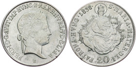 Ferdinand V., 20 Kreuzer 1838, B, Kremnitz Ferdinand V., 20 Kreuzer 1838, B, Kremnitz, Fruh. 936|edge nick; VF+

Grade: VF+