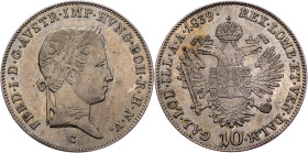 Ferdinand V., 10 Kreuzer 1839, C, Prague Ferdinand V., 10 Kreuzer 1839, C, Prague, Fruh. 853|Beautiful toning, remains of mint luster; EF+

Grade: E...