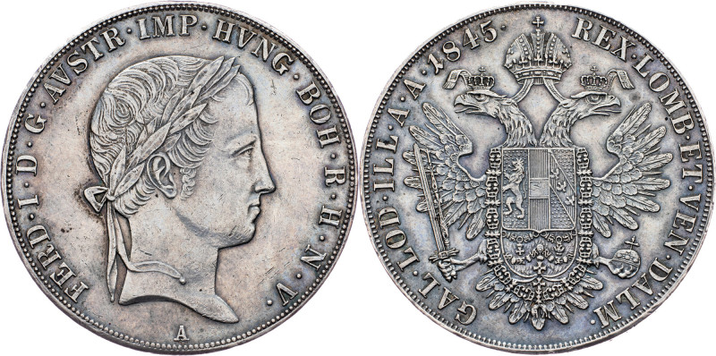 Ferdinand V., 1 Thaler 1845, A, Vienna Ferdinand V., 1 Thaler 1845, A, Vienna, H...