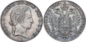 Ferdinand V., 1 Thaler 1845, A, Vienna Ferdinand V., 1 Thaler 1845, A, Vienna, Her. 143|toned; EF

Grade: EF