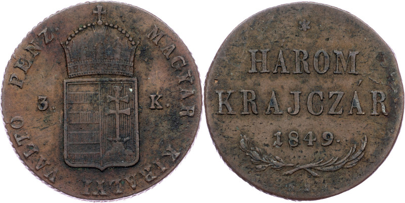 Revolution period, Három Krajczár 1849, NB, Nagybanya Revolution period, Három K...