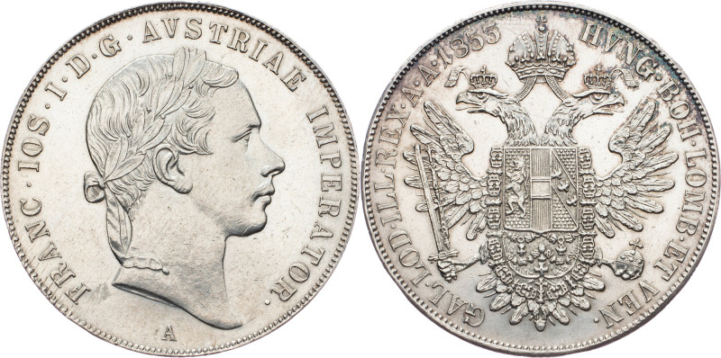 Franz Joseph I., 1 Thaler 1853, A, Vienna Franz Joseph I., 1 Thaler 1853, A, Vie...