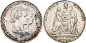 Franz Joseph I., 2 Gulden 1854, Vienna Franz Joseph I., 2 Gulden 1854, Vienna, Fruh. 1901| traces of brooch!; VF

Grade: VF