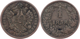Franz Joseph I., 1 Kreuzer 1858, M, Milan Franz Joseph I., 1 Kreuzer 1858, M, Milan, Fruh. 1647|rare; VF

Grade: VF