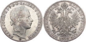 Franz Joseph I., 1 Thaler 1858, B, Kremnitz Franz Joseph I., 1 Thaler 1858, B, Kremnitz, Fruh. 1397|polished!; VF

Grade: VF