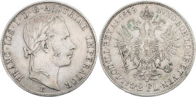 Franz Joseph I., 2 Gulden 1859, B, Kremnitz Franz Joseph I., 2 Gulden 1859, B, Kremnitz, Fruh. 1357|toned; VF

Grade: VF