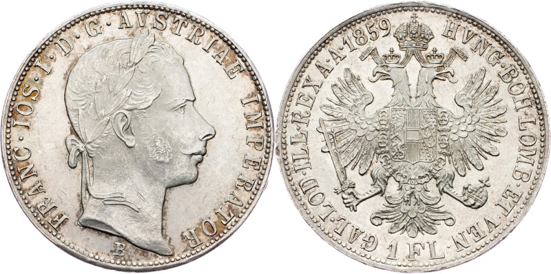 Franz Joseph I., 1 Gulden 1859, B, Kremnitz Franz Joseph I., 1 Gulden 1859, B, K...