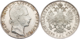 Franz Joseph I., 1 Gulden 1859, B, Kremnitz Franz Joseph I., 1 Gulden 1859, B, Kremnitz, Fruh. 1452|mint luster; UNC

Grade: UNC