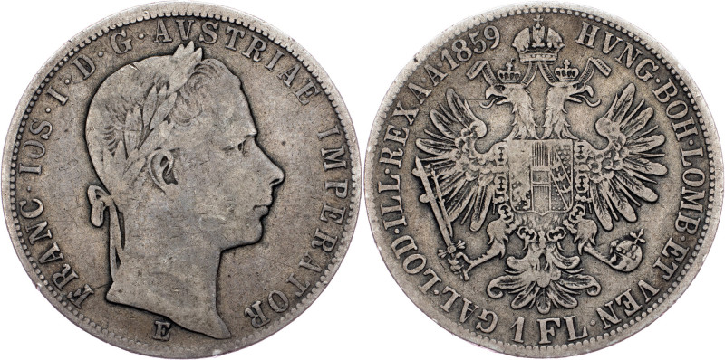 Franz Joseph I., 1 Gulden 1859, E, Karlsburg Franz Joseph I., 1 Gulden 1859, E, ...