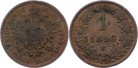 Franz Joseph I., 1 Kreuzer 1860, V, Venice Franz Joseph I., 1 Kreuzer 1860, V, Venice, Fruh. 1657|rare; VF+

Grade: VF+