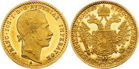 Franz Joseph I., 1 Dukat 1863, A, Vienna Franz Joseph I., 1 Dukat 1863, A, Vienna, Fruh. 1207|mint luster; aUNC

Grade: aUNC