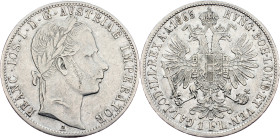 Franz Joseph I., 1 Gulden 1865, A, Vienna Franz Joseph I., 1 Gulden 1865, A, Vienna, Fruh. 1476|cleaned; VF

Grade: VF