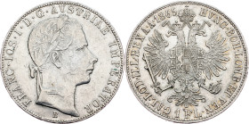 Franz Joseph I., 1 Gulden 1865, B, Kremnitz Franz Joseph I., 1 Gulden 1865, B, Kremnitz, Fruh. 1477|cleaned; EF

Grade: EF