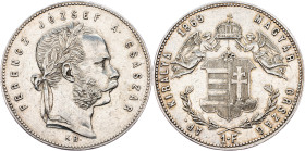 Franz Joseph I., 1 Forint 1869, KB, Kremnitz Franz Joseph I., 1 Forint 1869, KB, Kremnitz, Fruh. 1771|toned; aEF

Grade: aEF