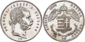 Franz Joseph I., 1 Forint 1869, KB, Kremnitz Franz Joseph I., 1 Forint 1869, KB, Kremnitz, Fruh. 1771|toned; EF

Grade: EF