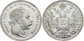 Franz Joseph I., 20 Kreuzer 1869, Vienna Franz Joseph I., 20 Kreuzer 1869, Vienna, Fruh. 1580; UNC

Grade: UNC