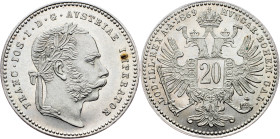 Franz Joseph I., 20 Kreuzer 1869, Vienna Franz Joseph I., 20 Kreuzer 1869, Vienna, Fruh. 1580; UNC

Grade: UNC