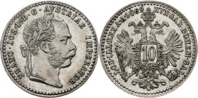 Franz Joseph I., 10 Kreuzer 1869, Vienna Franz Joseph I., 10 Kreuzer 1869, Vienna, Fruh. 1602|mint luster; aUNC

Grade: aUNC