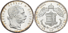 Franz Joseph I., 1 Forint 1869, KB, Kremnitz Franz Joseph I., 1 Forint 1869, KB, Kremnitz, Fruh. 1771|mint luster, best quality we have ever seen!; UN...