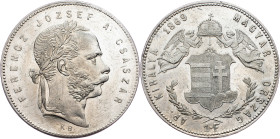 Franz Joseph I., 1 Forint 1869, KB, Kremnitz Franz Joseph I., 1 Forint 1869, KB, Kremnitz, Fruh. 1771|mint luster, hairlines, toned; EF+/aUNC

Grade...