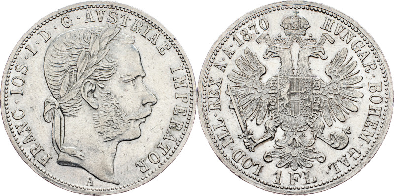 Franz Joseph I., 1 Gulden 1870, A, Vienna Franz Joseph I., 1 Gulden 1870, A, Vie...