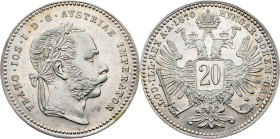 Franz Joseph I., 20 Kreuzer 1870, Vienna Franz Joseph I., 20 Kreuzer 1870, Vienna, Fruh. 1581; aUNC

Grade: aUNC