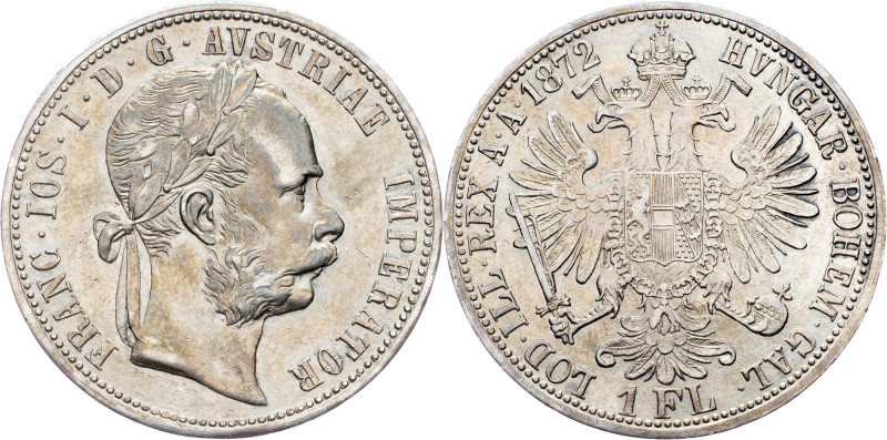 Franz Joseph I., 1 Gulden 1872, Vienna Franz Joseph I., 1 Gulden 1872, Vienna, F...