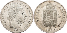 Franz Joseph I., 1 Forint 1872, KB, Kremnitz Franz Joseph I., 1 Forint 1872, KB, Kremnitz, Fruh. 1776; VF

Grade: VF