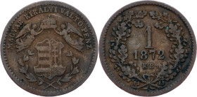 Franz Joseph I., 1 Kreuzer 1872, KB, Kremnitz Franz Joseph I., 1 Kreuzer 1872, KB, Kremnitz, Fruh. 1834|toned; aVF

Grade: aVF