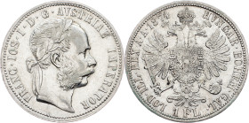 Franz Joseph I., 1 Gulden 1874, Vienna Franz Joseph I., 1 Gulden 1874, Vienna, Fruh. 1494; VF/VF+

Grade: VF/VF+