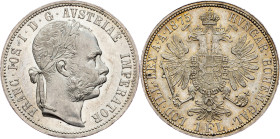 Franz Joseph I., 1 Gulden 1875, Vienna Franz Joseph I., 1 Gulden 1875, Vienna, Fruh. 1495|mint luster, min. toned; UNC

Grade: UNC