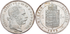 Franz Joseph I., 1 Forint 1875, KB, Kremnitz Franz Joseph I., 1 Forint 1875, KB, Kremnitz, Fruh. 1779|mint luster, rare in this grade; aUNC

Grade: ...