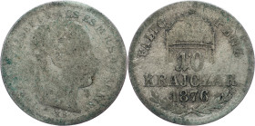 Franz Joseph I., 10 Krajczár 1876, KB, Kremnitz Franz Joseph I., 10 Krajczár 1876, KB, Kremnitz, Fruh. 1825|toned; aF

Grade: aF