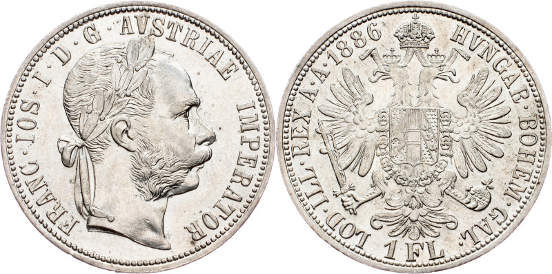 Franz Joseph I., 1 Gulden 1886, Vienna Franz Joseph I., 1 Gulden 1886, Vienna, F...