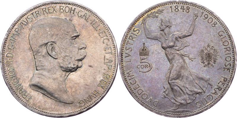 Franz Joseph I., 5 Krone 1908, Vienna Franz Joseph I., 5 Krone 1908, Vienna, Fru...