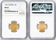 Franz Joseph I., 10 Krone 1910, Vienna Franz Joseph I., 10 Krone 1910, Vienna

Grade: NGC MS62