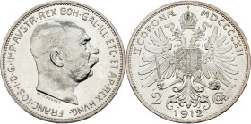 Franz Joseph I., 2 Krone 1912, Vienna Franz Joseph I., 2 Krone 1912, Vienna, Fruh. 1963|mint luster; UNC

Grade: UNC