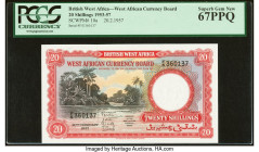 British West Africa West African Currency Board 20 Shillings 20.2.1957 Pick 10a PCGS Superb Gem New 67PPQ. 

HID09801242017

© 2022 Heritage Auctions ...