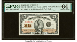 Canada Dominion of Canada 25 Cents 2.7.1923 DC-24d PMG Choice Uncirculated 64. 

HID09801242017

© 2022 Heritage Auctions | All Rights Reserved