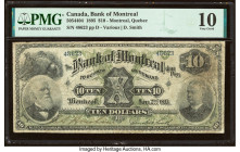 Canada Montreal, PQ- Bank of Montreal $10 2.1.1895 Ch.# 505-44-04 PMG Very Good 10. 

HID09801242017

© 2022 Heritage Auctions | All Rights Reserved