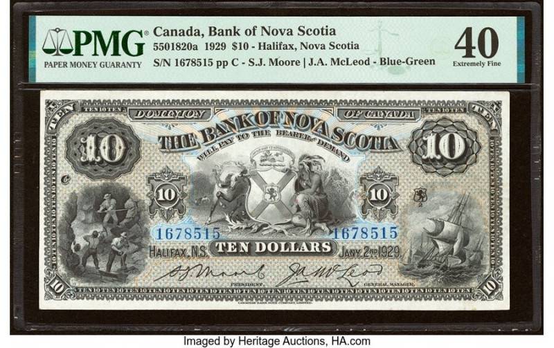 Canada Halifax, NS- Bank of Nova Scotia $10 2.1.1929 Ch.# 550-18-20a PMG Extreme...