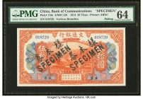 China Bank of Communications, Peking 50 Yuan 1914 Pick 119s S/M#C126 Specimen PMG Choice Uncirculated 64. Roulette cancelled. 

HID09801242017

© 2022...