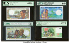 Comoros Banque Centrale Des Comores 1000; 2000; 2500; 5000 Francs ND (1984-2005) Pick 11b; 12a; 13; 17 Four Examples PCGS Gem New 66PPQ; Superb Gem Ne...